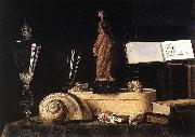 Sebastian Stoskopff Still-Life with Statuette and Shells oil painting picture wholesale